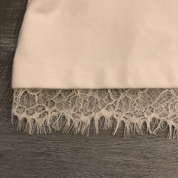 Ann Taylor , Vegan leather,White Top , Sz L - Picture 8 of 11